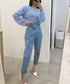 Tapered Denim Pants
